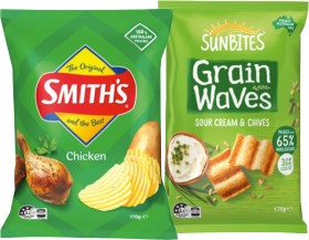 Smith%26rsquo%3Bs+Crinkle+Cut+Chips+150%E2%80%91170g%2C+PopCorners+130g+or+Nobby%26rsquo%3Bs+Beef+Jerky+25g+Selected+Varieties