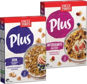 Uncle+Tobys+Plus+Cereal+620%E2%80%91705g+Selected+Varieties