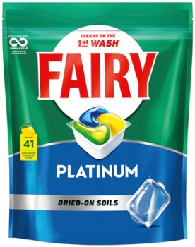 Fairy+Platinum+Dishwasher+Capsules+Lemon+41+Pack