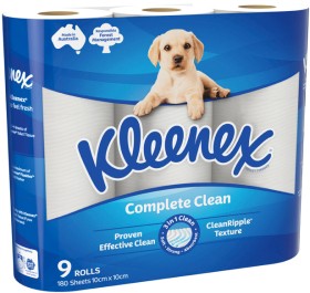 Kleenex+Complete+Clean+Toilet+Tissue+9+Pack