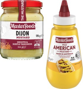 MasterFoods+Mustard+Jar+170%E2%80%91175g%2C+Squeezy+Mustard+250%E2%80%91275g+or+Ben%26rsquo%3Bs+Original+Flavoured+Rice+240%E2%80%91250g+Selected+Varieties