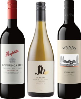 Penfolds+Koonunga+Hill%2C+Fat+Bastard+or+Wynns+Coonawarra+The+Siding+750mL+Varieties