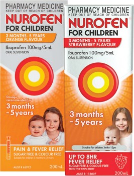 Nurofen-For-Children-3-Months-5-Years-Orange-or-Strawberry-Flavour-200mL on sale