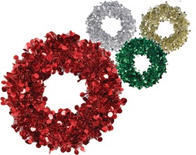 Tinsel+Wreath+25cm