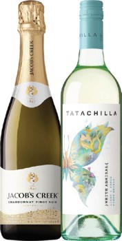 Jacobs-Creek-Sparkling-NV-or-Tatachilla-White-Admiral-Varieties-750mL on sale