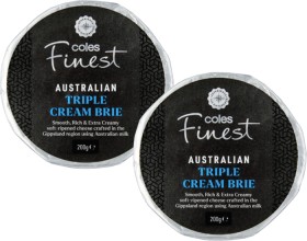 Coles-Finest-Triple-Cream-Brie-200g on sale