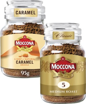 Moccona+Freeze+Dried+or+Flavoured+Infused+Instant+Coffee+95g-100g