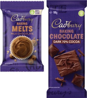 Cadbury-Baking-Chocolate-Chips-Melts-or-Blocks-180g-225g on sale