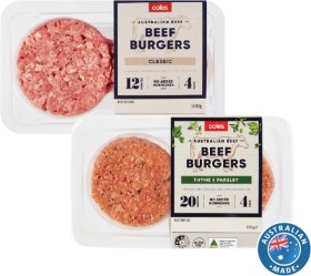 Coles+Classic+Burgers+400g-500g