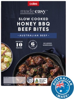 Coles-Made-Easy-Slow-Cooked-Honey-BBQ-Beef-Bites-500g on sale