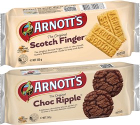 Arnotts-Scotch-Finger-or-Choc-Ripple-Biscuits-250g on sale