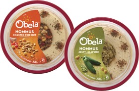 Obela-Garnished-Hommus-Dip-220g on sale