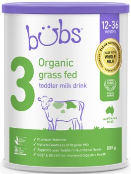 Bubs-Organic-Grass-Fed-Stage-3-Toddler-Milk-Drink-800g on sale