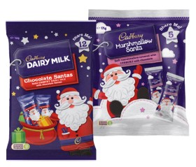 Cadbury-Marshmallow-Santa-175g-or-Dairy-Milk-Chocolate-Santa-Share-Bag-144g on sale