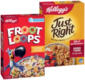 Kelloggs-Cereal-Just-Right-460g-Froot-Loops-285g-or-Coco-Pops-375g on sale