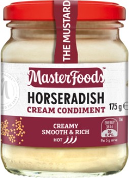 MasterFoods+Mustard+170-175g+or+Horseradish+Cream+175g+Selected+Varieties