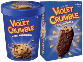 Violet+Crumble%2C+Hershey%26rsquo%3Bs+or+Reese%26rsquo%3Bs+Ice+Cream+Tub+1+Litre+or+Sticks+4+Pack+Selected+Varieties