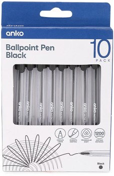 10-Pack-Ballpoint-Pens-Black on sale
