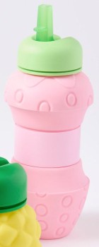 700ml+Pop-Up+Collapsible+Drink+Bottle+-+Strawberry