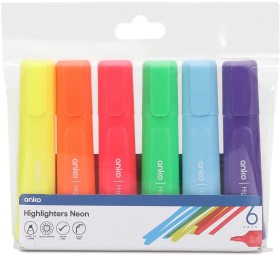 6+Pack+Highlighters+-+Neon