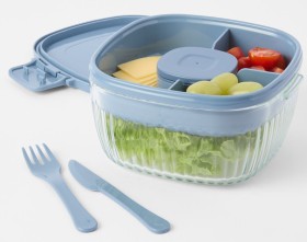 Blue-Glass-Salad-Bowl on sale