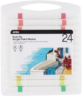 24+Pack+Dual-Tip+Acrylic+Paint+Markers