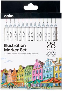 28-Pack-Illustration-Marker-Set on sale