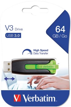 Verbatim+V3+USB+Drive+-+Green%2C+64GB