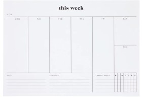 60+Sheet+Weekly+Desk+Pad