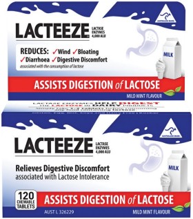 Lacteeze+120+Chewable+Tablets
