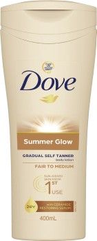 Dove-Body-Lotion-Fair-to-Medium-Summer-Glow-400mL on sale