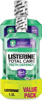 Listerine-Mouthwash-Teeth-Defence-15L-Value-Pack on sale