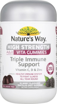 Nature%26rsquo%3Bs+Way+High+Strength+Adult+Vita+Gummies+Triple+Immune+Support+50+Pack%2A