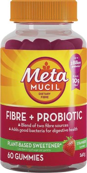 Metamucil+Fibre+%2B+Probiotic+Strawberry+Gummies+60+Pack%2A