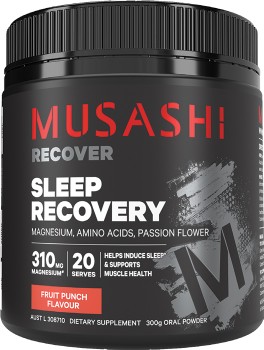 Musashi-Sleep-Recovery-Fruit-Punch-300g on sale