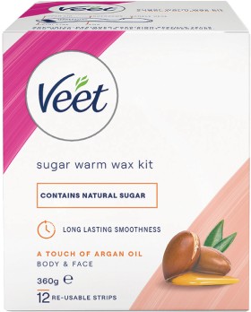 Veet+Sugar+Warm+Wax+Kit+with+Argan+Oil+360g
