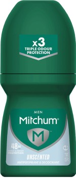 Mitchum+Men+Unscented+Antiperspirant+Roll-On+50mL