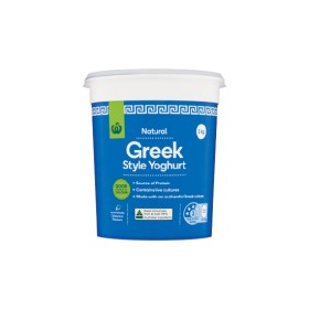 Woolworths-Natural-Greek-Style-Yoghurt-1-kg on sale