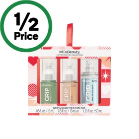 MCoBeauty-Mini-Grip-Glow-Trio-Pk-3-x-15ml-or-Mini-Hydrate-Glow-Set-Pk-2 on sale