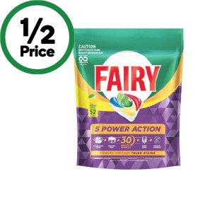 Fairy-5-Power-Action-Dishwasher-Tablets-Pk-52 on sale