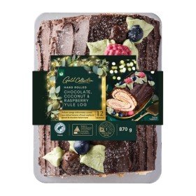 Woolworths+Gold+Chocolate+Coconut+Raspberry+Yule+Log+870g