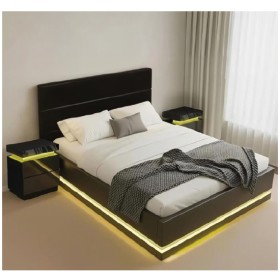 Artiss-RGB-LED-Queen-Bed-Frame-with-2-Beside-Table on sale