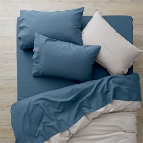 Olsen-LinenCotton-Sheet-Set-Slate-Blue on sale