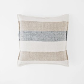 Everett+Chunky+Stripe+Linen+Cushion+-+Stone