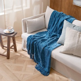 Margot-Throw-Petrol-Blue on sale