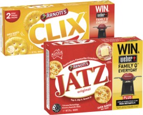 Arnott%26%23039%3Bs+Jatz+or+Clix+Crackers+225g-250g