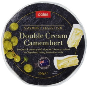 Coles-Double-Cream-Camembert-200g on sale