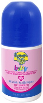 Banana-Boat-Baby-Roll-On-Sunscreen-SPF50-75mL on sale