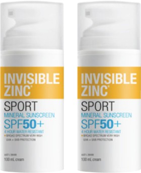 Invisible+Zinc+Sport+Mineral+Sunscreen+SPF50%2B+100mL%5E