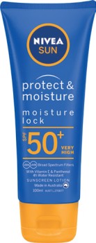 Nivea-Sun-Protect-Moisture-Sunscreen-Lotion-SPF50-100mL on sale